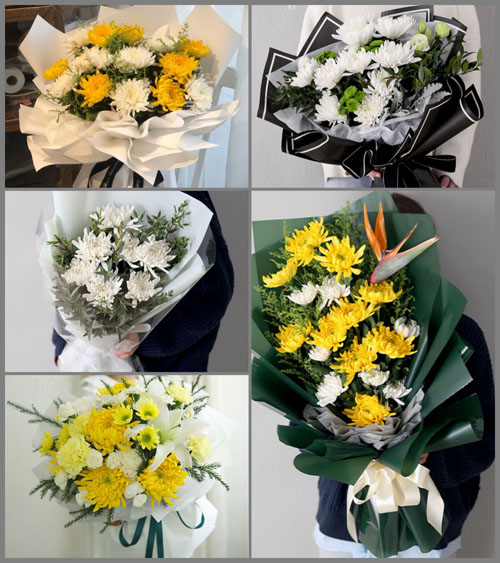 山东济南槐荫区段店镇白事花束代送